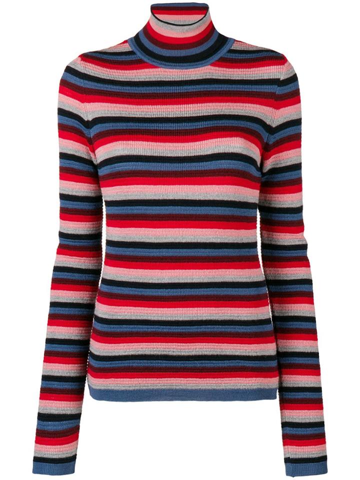 Mih Jeans Moonie Striped Turtleneck Sweater - Blue