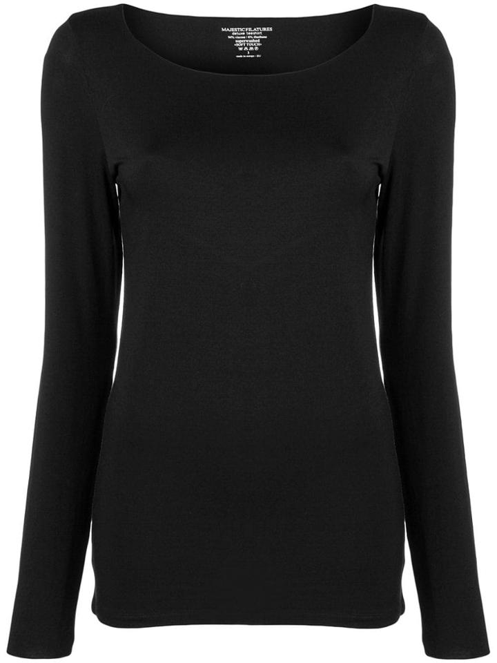 Majestic Filatures Long Sleeved Jersey Top - Black
