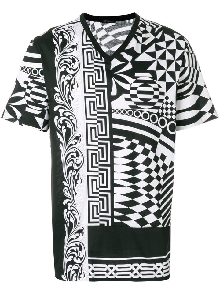 Versace Optical V-neck T-shirt - Black