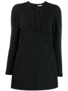 P.a.r.o.s.h. V-neck Mini Dress - Black