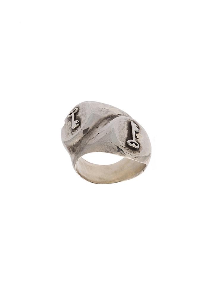 Henson Keys Double Signet Ring - Metallic