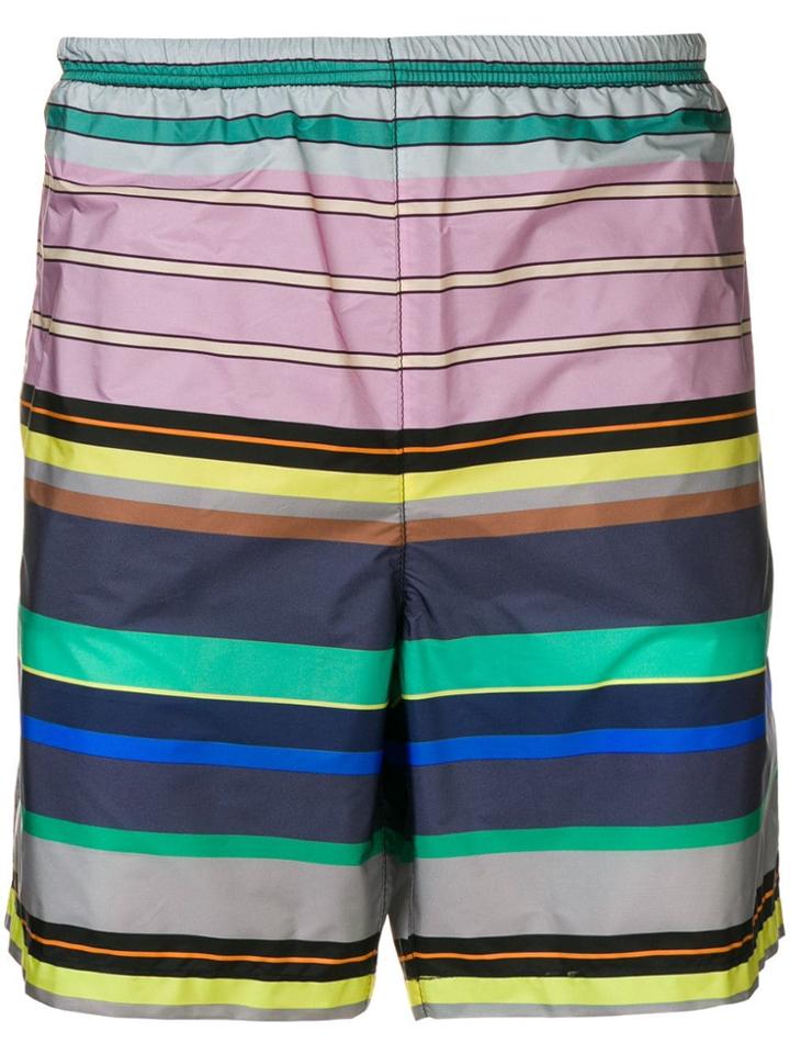 Prada Striped Swim Shorts - Pink