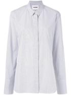 Jil Sander Striped Pointed Collar Shirt - Blue