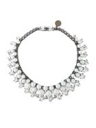 Ellen Conde Colette Necklace, Women's, Metallic, Swarovski Crystal/crystal/pearls/brass