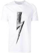 Neil Barrett Bolt Print T-shirt - White