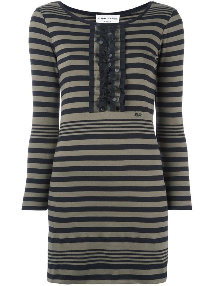 Sonia Rykiel Striped Jersey Dress, Women's, Size: Xs, Green, Cotton