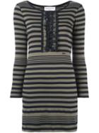 Sonia Rykiel Striped Jersey Dress, Women's, Size: Xs, Green, Cotton