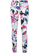 Emilio Pucci Geometric Print Skinny Trousers - Multicolour