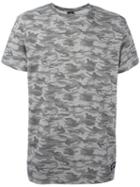 Les (art)ists Camouflage Print T-shirt, Men's, Size: Small, Grey, Cotton