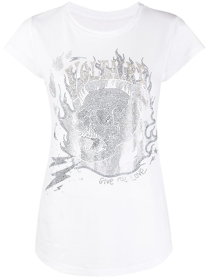 Zadig & Voltaire Embellished-skull T-shirt - White