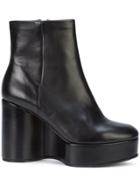 Clergerie Belen Wedge Ankle Boots - Black