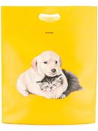 Balenciaga Medium Plastic Bag Shopper - Yellow