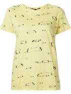 Proenza Schouler Abstract Print T-shirt, Women's, Size: Medium, Yellow/orange, Cotton