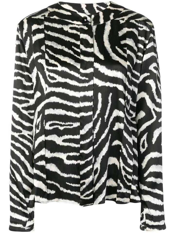 Valentino Pre-owned 1980's Zebra Top - Black