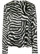 Valentino Pre-owned 1980's Zebra Top - Black