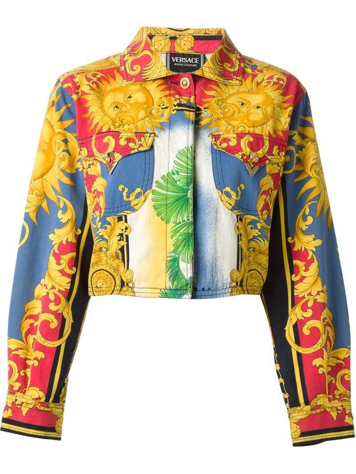 Versace Vintage Sun Baroque Print Jacket