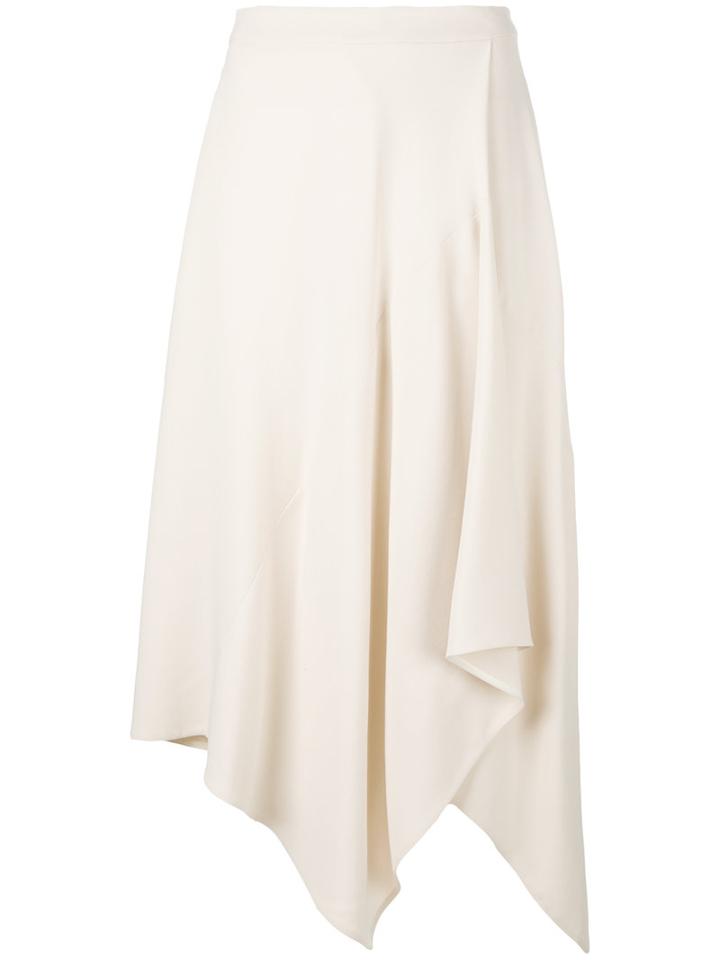 Stella Mccartney - Asymmetric Draped Skirt - Women - Spandex/elastane/acetate/viscose - 42, Nude/neutrals, Spandex/elastane/acetate/viscose