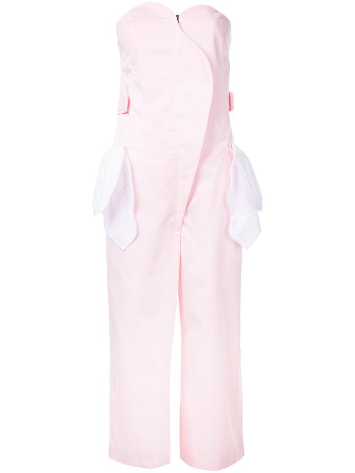 Handkerchief Pocket Jumpsuit - Women - Polyester/cotton - M, Pink/purple, Polyester/cotton, Jenny Fax