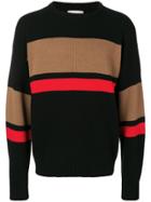 Laneus Colour-block Sweater - Black