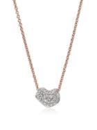 Monica Vinader Nura Diamond Heart Necklace - Pink
