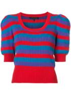 Marc Jacobs - Striped Knitted Top - Women - Cotton - S, Blue, Cotton