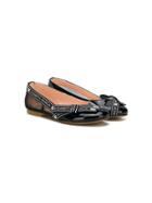 Elisabetta Franchi La Mia Bambina Teen Logo Trim Panelled Ballerinas -