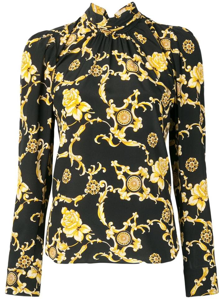 Veronica Beard Floral Print Blouse - Black