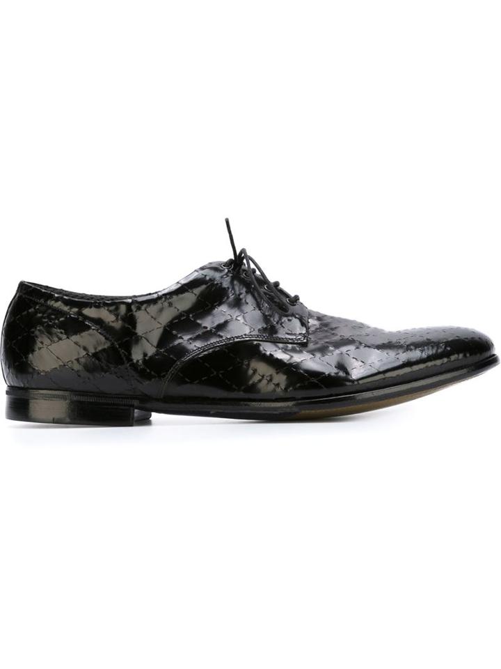 Premiata Geometric Pattern Derby Shoes