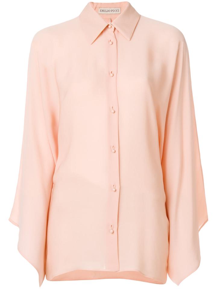 Emilio Pucci Bell-sleeve Shirt - Nude & Neutrals