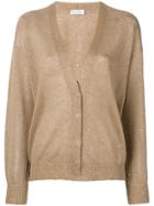 Brunello Cucinelli Sequin Embroidered Cardigan - Brown