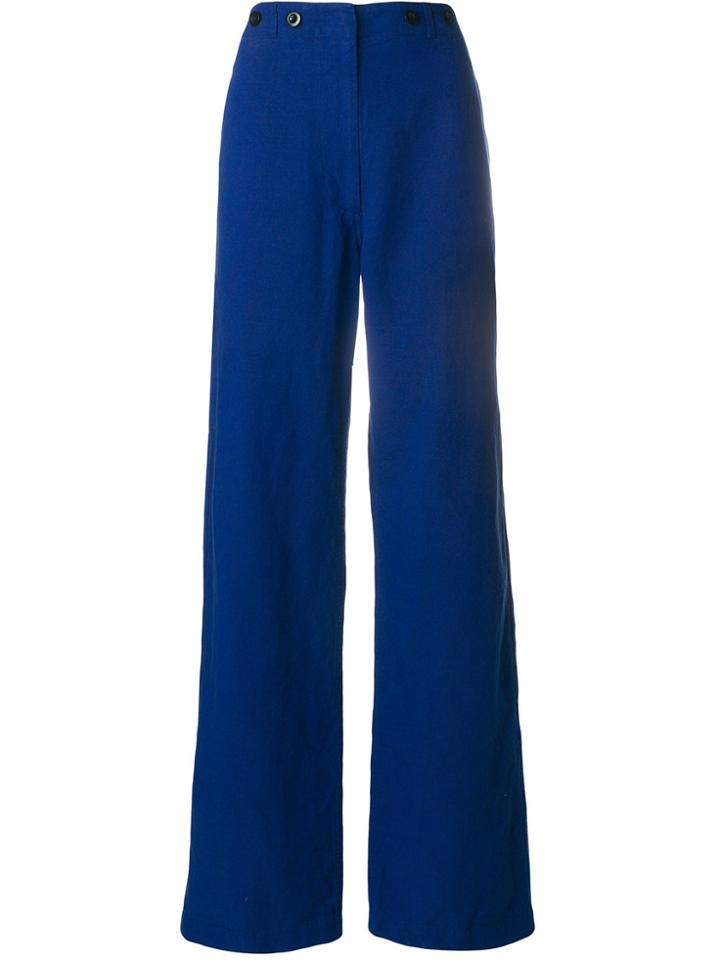 Margaret Howell Clinched Back Trousers - Blue