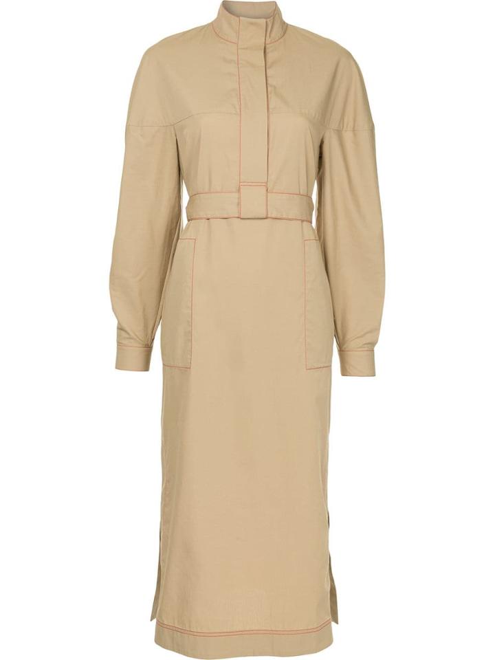Rosetta Getty Concealed Front Dress - Brown