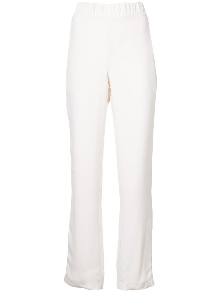 Sally Lapointe Wide Leg Trousers - White