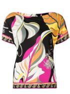 Emilio Pucci Frida Print Short Sleeved Top - Black
