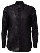 Ann Demeulemeester Striped Shirt, Men's, Size: M, Black, Cotton