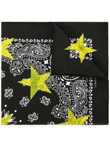 Guild Prime Patterned Star Print Scarf - Black