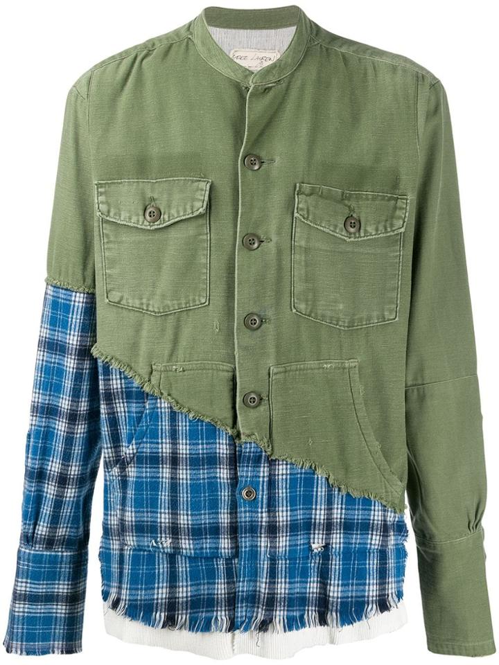 Greg Lauren Patchwork Shirt - Green