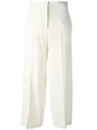 Jil Sander - Cropped Pants - Women - Cotton/spandex/elastane/viscose - 34, Women's, Nude/neutrals, Cotton/spandex/elastane/viscose