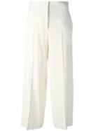 Jil Sander - Cropped Pants - Women - Cotton/spandex/elastane/viscose - 34, Women's, Nude/neutrals, Cotton/spandex/elastane/viscose