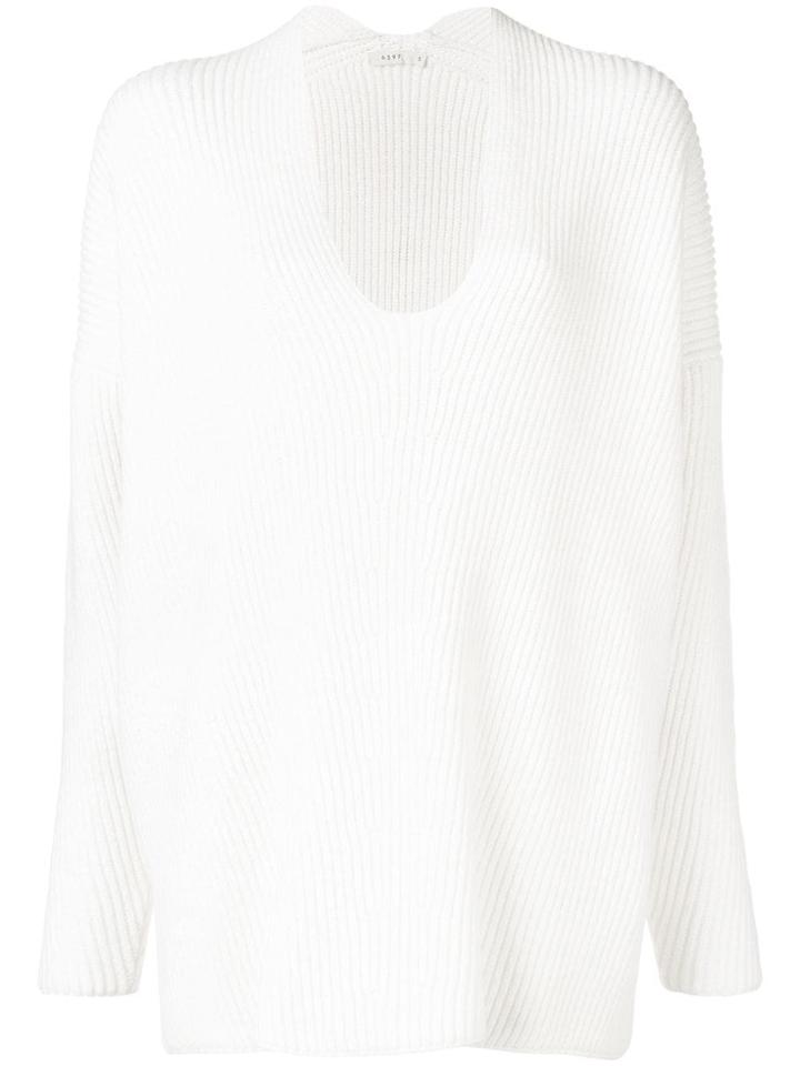 6397 Scoop Neck Jumper - White