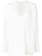 6397 Scoop Neck Jumper - White