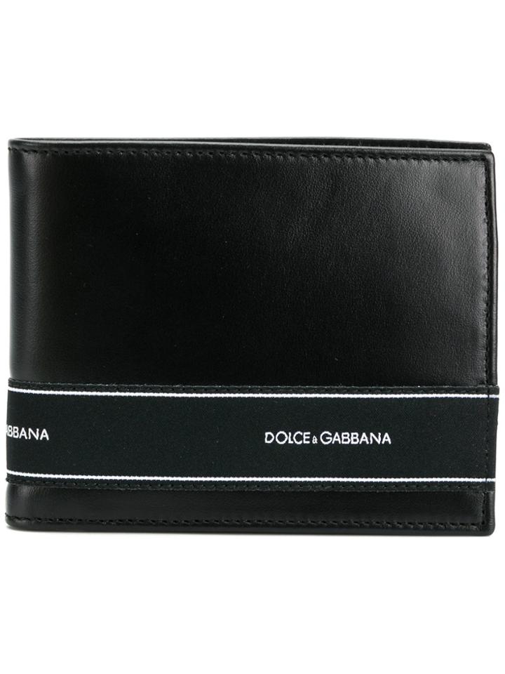 Dolce & Gabbana Logo Band Bifold Wallet - Black