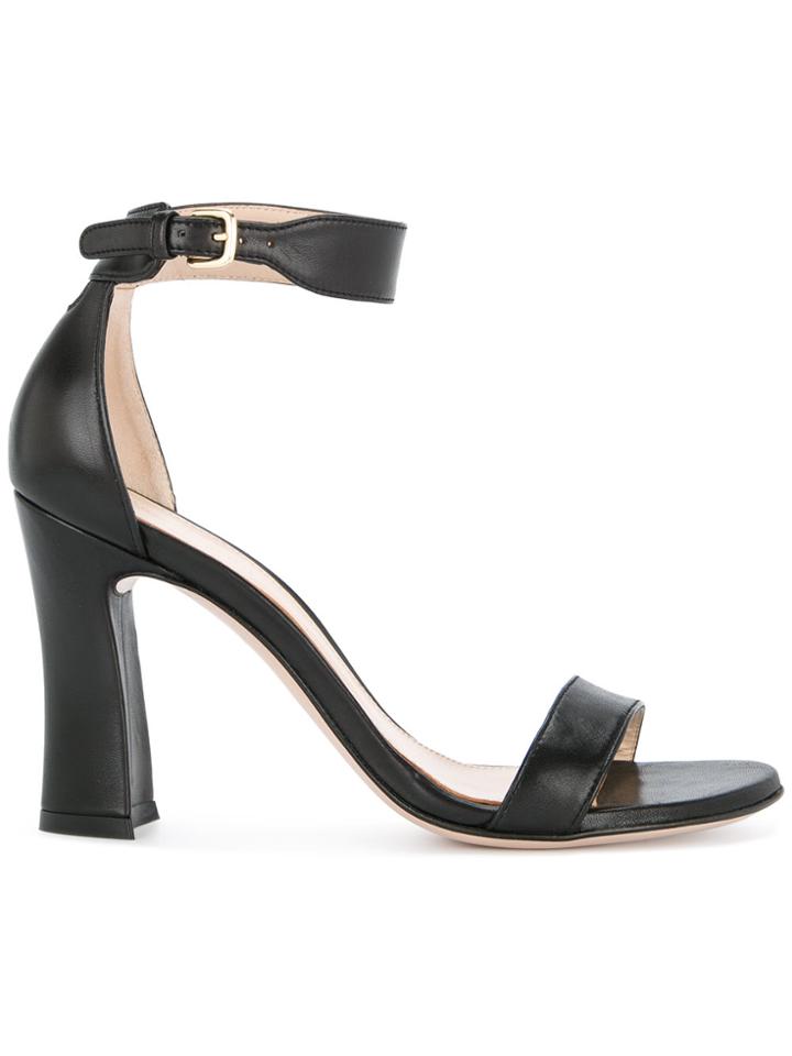 Stuart Weitzman Block Heel Sandals - Black