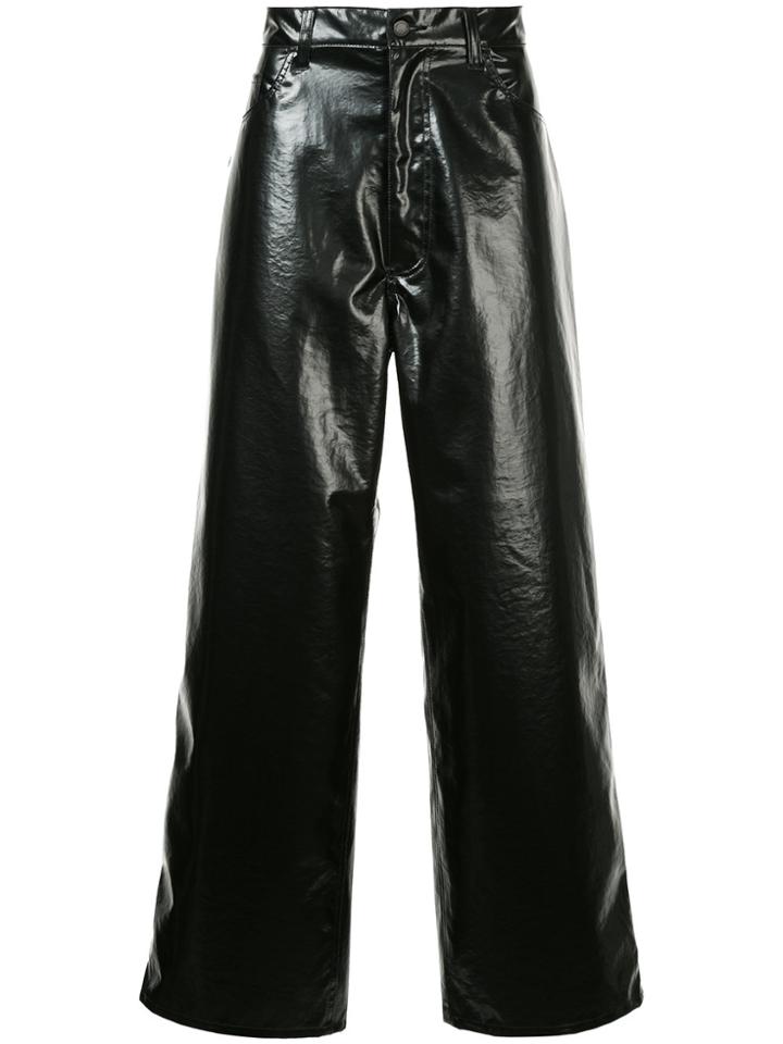 Facetasm Sheen Effect Trousers - Black