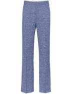 Toteme Troia Slim-leg Trousers - Blue