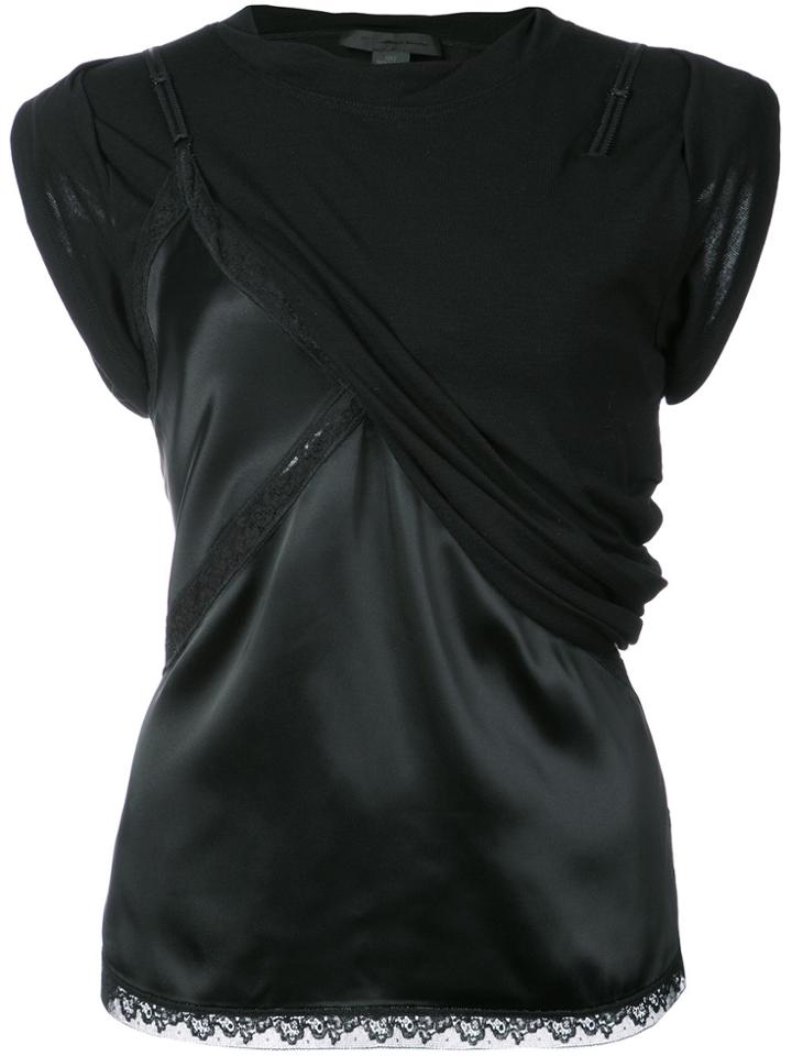 Alexander Wang Hybrid Cami With Lace Detail - Black