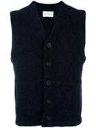 Our Legacy Knitted Buttoned Vest, Men's, Size: 46, Black, Wool/alpaca/polyamide/spandex/elastane