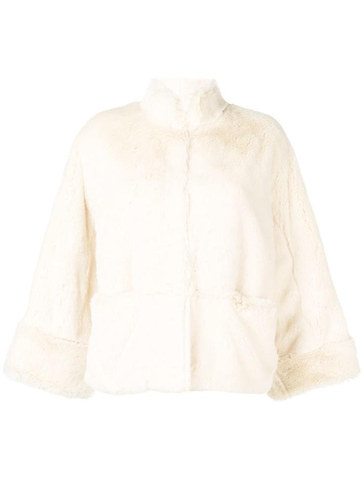 Bellerose Faux Fur Jacket - White