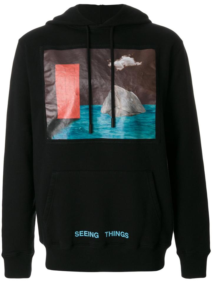 Off-white Printed Hoodie - Black