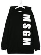 Msgm Kids Logo Hoodie - Black